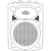 Qtx QR8K actieve PA-luidspreker 8 inch 60W piek 40W RMS met microfooningang