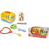 Playgo Puppy met Draagmandje - met Accessoires