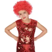 Carnival Toys Pruik Krullend Synthetisch Rood One-size