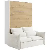 Vente-unique Bedkast hout natuurlijk licht 160 x 200 cm
