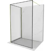 Mexen Kioto douchewand Walk-in 130 x 100 , zwart frame, goud - 800-130-212-50-70-100