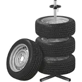 Proplus Velgenstandaard voor bandbreedte tot 225 mm – Voor 4 banden met velgen – Draagvermogen max. 100 kg – Zilver/Zwart