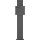 ML-Design Brievenbus 37x36,5x11 cm antraciet/houtlook staal
