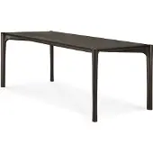 Ethnicraft PI Tisch lackiertes Teak dunkelbraun rechteckig