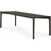 Ethnicraft PI Tisch lackiertes Teak dunkelbraun rechteckig