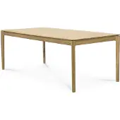 Ethnicraft Bok ausziehbarer Tisch lackierte Eiche rechteckig