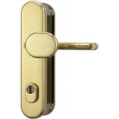 ABUS Greepenset, HLZS814 MS EK Veiligheidsfitting rond WG, messing (Deurgreep)