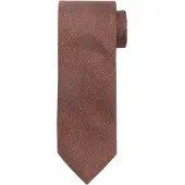 Suitable Zijde Stropdas Bruin -