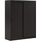 MargaretHadas24 Kledingkast Iga 120 cm inclusief 2 schuifdeuren Zwevende deurkast (zwart)