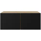 Margaret Hadas24 TV-kast Leo, tv-meubel, tv-dressoir 100 cm, hangend, modern design, voor de woonkamer, wandmontage, tv-meubel van artisan, zwart