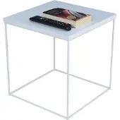 FutuStal - Stalen Draden Tafel - 40cm - Wit Mat - Wit Glans