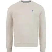 U.S. POLO ASSN. Sweatshirt sand / blauw