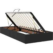 vidaXL Ottoman Bedframe met opslag Zwart 90 x 190 cm Fluweel