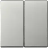 Gira 3295600 Wippenschakelaar, 2-voudig, System 55, roestvrij staal