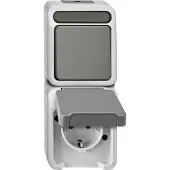Merten MEG3494-8029 Kombi. Schuko-stopcontact, Aquastar