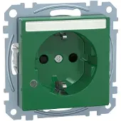 Merten stopcontact SCHUKO MEG2303-0304, groen, systeem M
