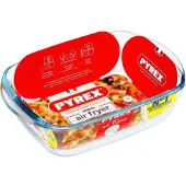Pyrex Airfryer Rechthoekige Schaal 1,2L Transparant transparant Glas