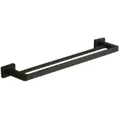 Mexen Asis dubbele handdoekhaak, zwart - 7017625-70