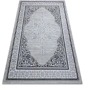 Rugsx Tapijt GLOSS modern 8490 52 Ornament, stijlvol, kader ivoor / grijskleuring 120x170 cm