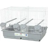 Zolux Primo Cati Vogelkweekkooi - Voor Mandarijnkanaries - 57 x 34,5 x 41 cm - Wit en Grijs