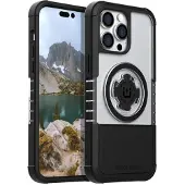 Rokform - iPhone 14 Pro Max Case Crystal Series Dubbele magneet + MagSafe-compatibel Helder Apple-hoesje iPhone-hoes met RokLock Twist Lock Slank mag