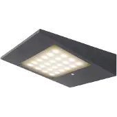 CMD LED buitenwandsolarlamp 9019 met sensor, zwart, Aluminium, Modern, solar buitenlamp