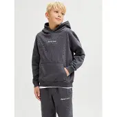 JACK&JONES JUNIOR Junior Sweatshirt 'Norrebro' antraciet / wit