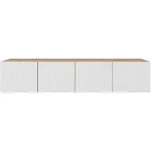 MargaretHadas24 Margaret Hadas24 TV-kast Cali, TV-meubel, laag TV-meubel, 200 cm, hangend, modern design, woonkamer, wandmontage, TV-meubel, wit