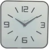 Nextime - Wandklok - 43 cm - Glas/Spiegel - Wit - 'Shoko'