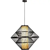 Lucide PASQUINO - Hanglamp - Ø 60 cm - 1xE27 - Zwart - Essential
