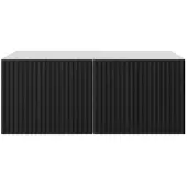 MargaretHadas24 Margaret Hadas24 TV-kast Noe, tv-meubel, tv-kast, 100 cm, hangend, modern design, woonkamer, wandmontage, tv-meubel, wit, zwart