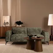 Livin24 Velvet bank 2,5-zits Vegas donkergroen