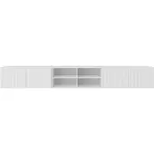 MargaretHadas24 Margaret Hadas24 TV-kast Noe IV, tv-meubel, tv-kast, 300 cm, hangend, modern design, woonkamer, wandmontage, tv-meubel, wit, wit