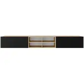 MargaretHadas24 TV-kast Leo IV 300 (3x100) cm (artisan + zwart)