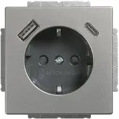 Busch-Jaeger BJ SCHUKO -/USB-A+C 20 EUCB2USBAC-866: Stopcontact met stekkerdoos