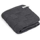 Knit Factory Handdoek Ivy - Antraciet - 60x110 cm