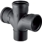 Geberit Sanitair installatiemateriaal, Vertriebs GmbH Geberit Silent-PP bochtaftakking 87,5graden, met aansluitmoffen DN90/90/90