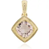 Cavill - Gouden Hanger 9K Geelgoud - AAA Marropino Morganiet 1,585 Karaat - Antiek Cushion Cut Edelsteen - Luxe Sieraad van Mozambique