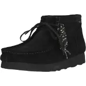 Clarks Clarksvoor mannen. 26179256 WallabeeBT GTX leren laarzen zwart (43), Leer, Plat, Veters, Casual