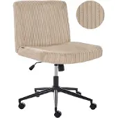 Beliani GEDDES - Bureaustoel - Beige - Corduroy