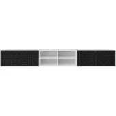 MargaretHadas24 Margaret Hadas: TV-kast Cali IV, TV-meubel, laag TV-meubel, 300 cm, hangend, modern design, voor de woonkamer, wandmontage, TV-meubel in wit of zwart