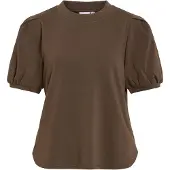 Vila Sweatshirt 'VIHARISA' donkerbruin