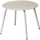 Merkloos Bijzettafel Ø50xh45cm mat beige beige Zink Merkloos Tafel