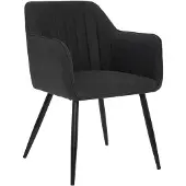 Atmosphera Visoca Fauteuil - Hout & Metaal - Zwart