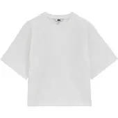 We fashion - Meisjes oversized T-shirt - Oversized - Wit - Katoen - Maat: 122/128