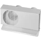 Pluggit Weerbestendig rooster DN125, dubbel, staalplaat, wit, hartafstand 245 mm, WSG125D-1