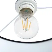 LINDBY Vloerlampe , Hillary, Zwart, Woonkamer, Stof, Modern