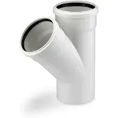 Rehau RAUPIANO PLUS Enkelvoudige aftakking DN 40/40, 45 graden, 11231041002
