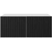 Margaret Hadas24 TV-kast Mio, tv-meubel, tv-dressoir, 100 cm, hangend, modern design, woonkamer, wandmontage, tv-meubel, wit, zwart
