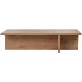 CALICOSY Salontafel met rechthoekig blad en asymmetrische poot l120 cm harbor